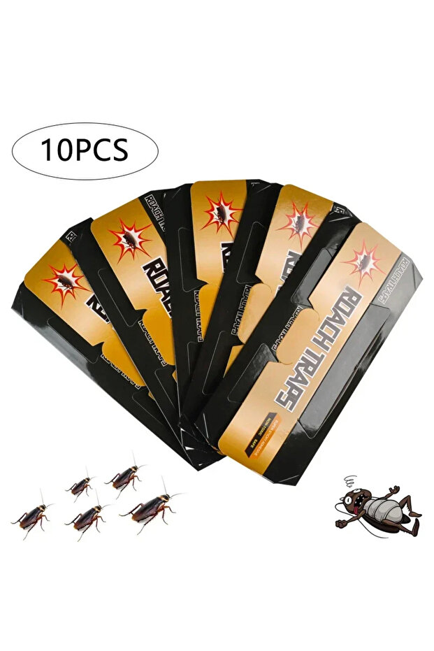 10pcs Cockroach Catcher - Adhesive Cockroach Trap Glue, specifically designed for cockroaches, ants,