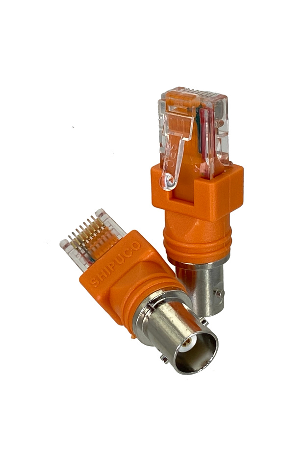 1Pcs BNC Female to RJ45 Male Adapter Connector Chassis Panel Mount Monitor Accessorie