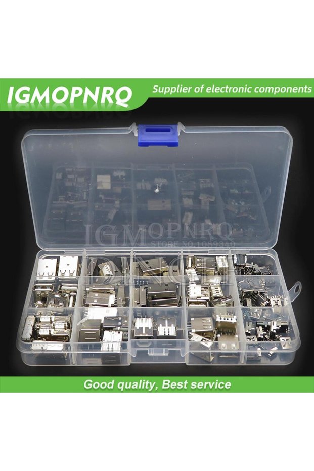 14Values 82PCS USB Type A Standard Port Female Solder Jacks Connector PCB Socket USB-A USB-B type