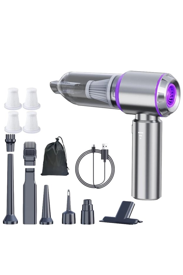 Purple 4HEPA Bag Car Vacuum Cleaner High Power Portable Handheld Wireless Brushless Motor Cleaning