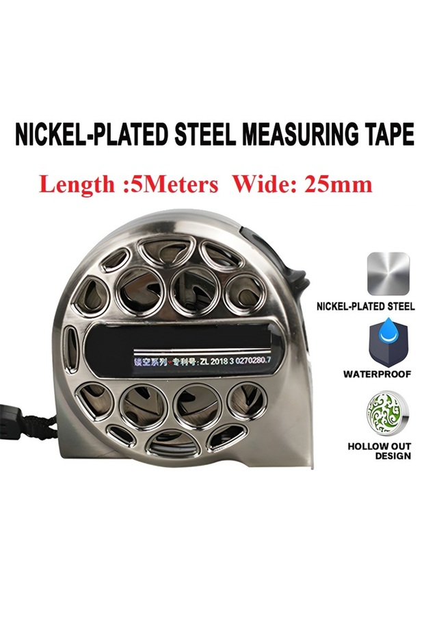 5Mx25MM 1pcs 3/5/7.5M Metric Tape Measure Stainless Steel Anti-corrosion Retractable Metric Ruler Ho