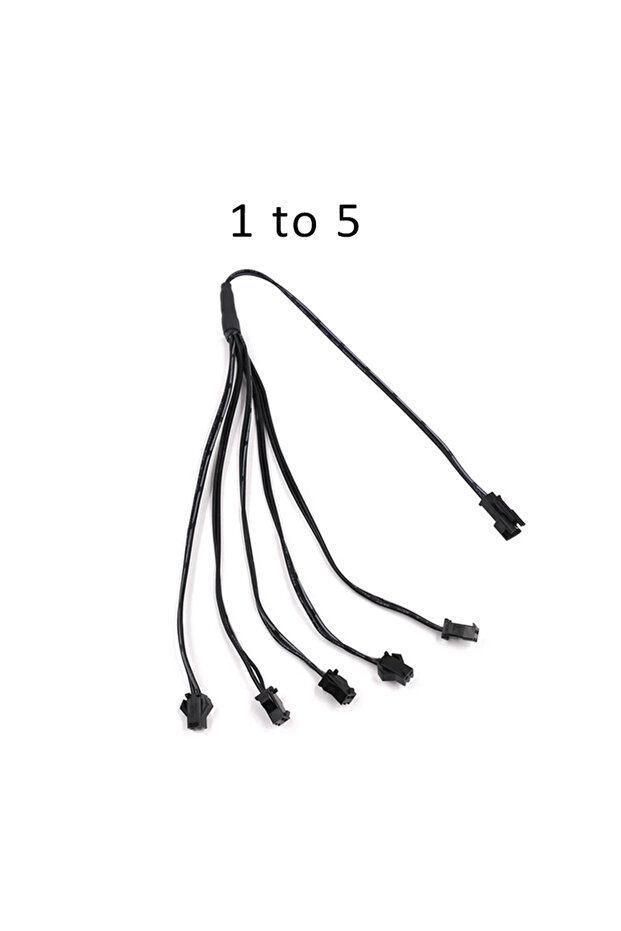 1 to 5 Splitter 2pin EL Wire Splitter Connector 1 to 2 3 4 5 6 7 8 9 10 Ways Cable LED Neon Light Wi