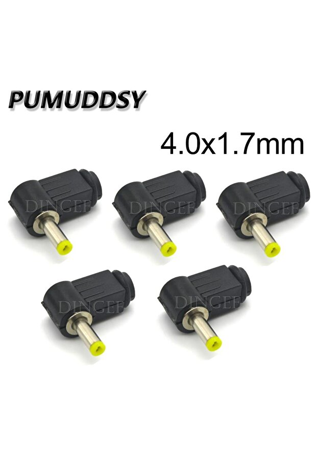 5PCS/lot DC Plug 90 degree elbow 4.0x1.7mm 4.0*1.7MM DC power plug wiring assembly welding wire type