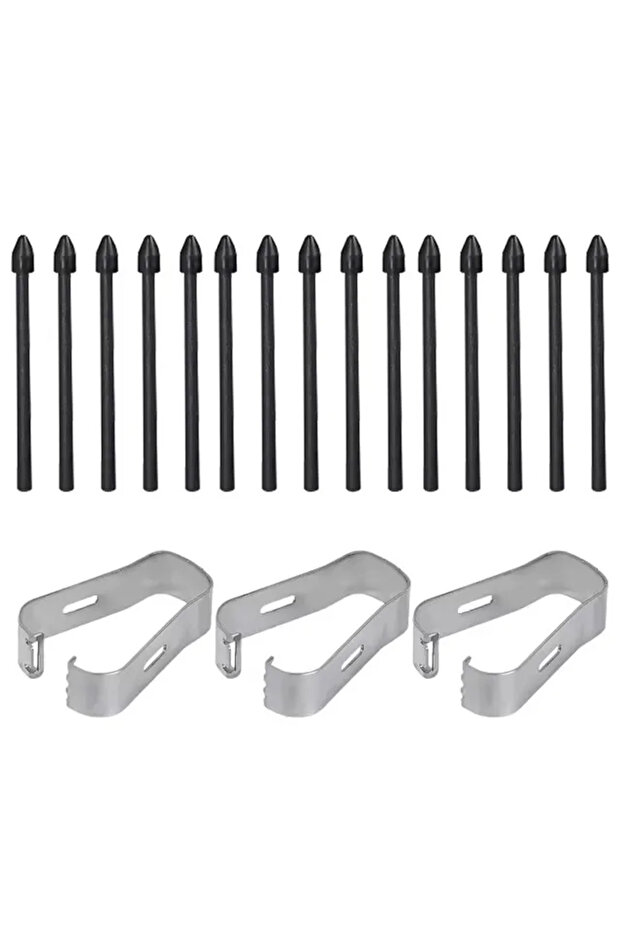 Black 15PCS Touch Stylus S Pen Tips Replacement Nibs With Clip For Samsung Galaxy S24 S24Ultra Tab S