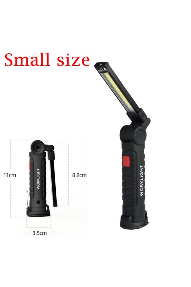 Built in battery 005-A Small Folding COB XPE LED Work Light Handheld Flashlight with Built-in Batter