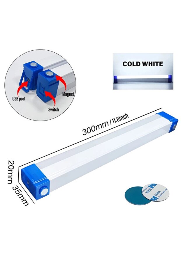 30CM 32CM LED Rechargeable Tube Camping Light Magnetic Suspension Portable Light Bulb for Emergency,