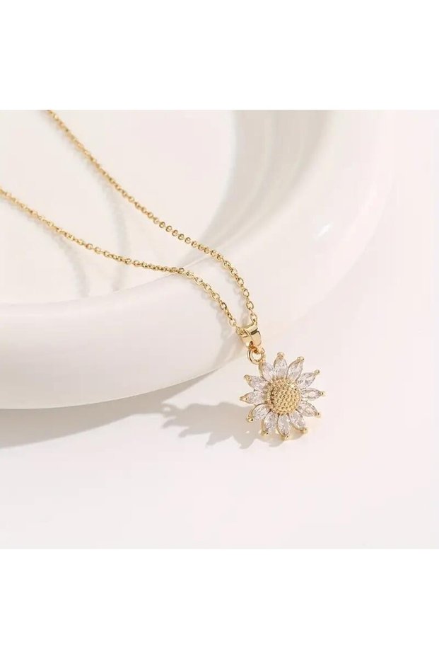 1pc nacklace Sunflower Necklace With Gift Box For Girlfriend Women I Love You Perfect for Mother's D