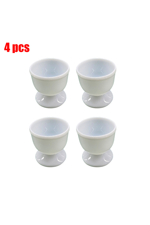 4pcs 4/8pc Egg Cups Holders Hard Soft Boiled Eggs Holders Cups Novel White Breakfast Plastic Kitche