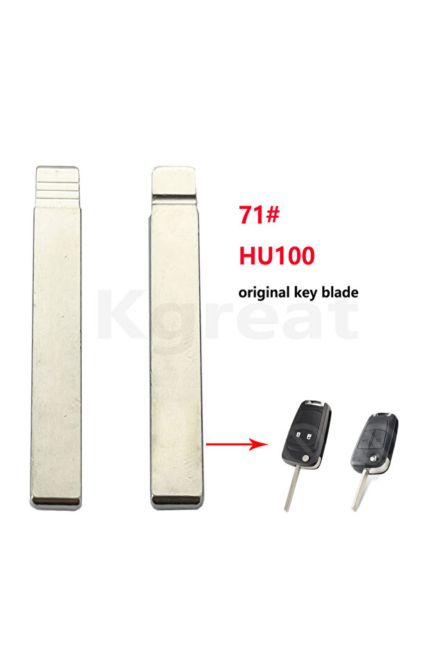 For Original key 10pcs 71# HU100 Original Key Blade Remotes Flip Car Key Blank for GMC Chevrolet Cru