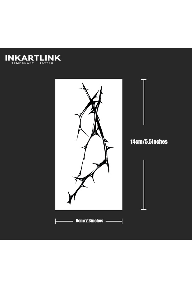 922-0614M INKARTLINK Long thorns Temporary Tattoo,Lasts To 15 Days New Technology Magic Waterproof S