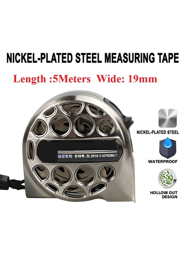 5Mx19MM 1pcs 3/5/7.5M Metric Tape Measure Stainless Steel Anti-corrosion Retractable Metric Ruler Ho
