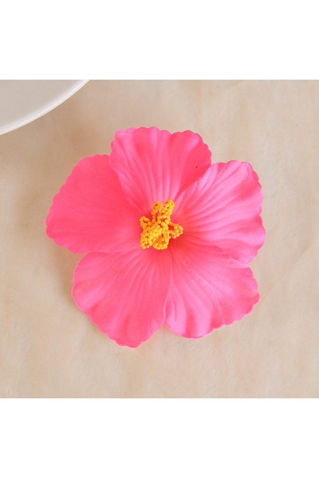 10Pcs Pink 5/10Pcs Hawaiian Hibiscus Flower Summer Tropical Beach Birthday Party Table Decoration DI