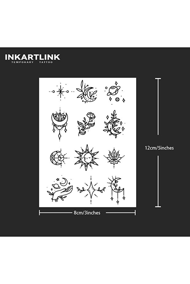 830-0812M Henna Finger Tattoo (9) Temporary Tattoo,Lasts To 15 Days New Technology Magic Waterproof