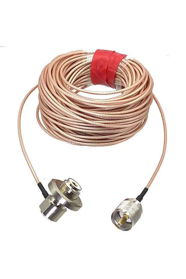 4M RG316 UHF PL259 Male Plug to UHF SO239 Female Jack Bulkhead Right angle RF Jumper pigtail Cable 1