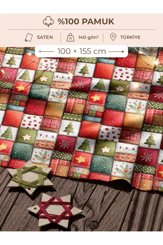 100% Cotton Satin Patchwork Fabric – 155×100 cm – for Sewing and DIY