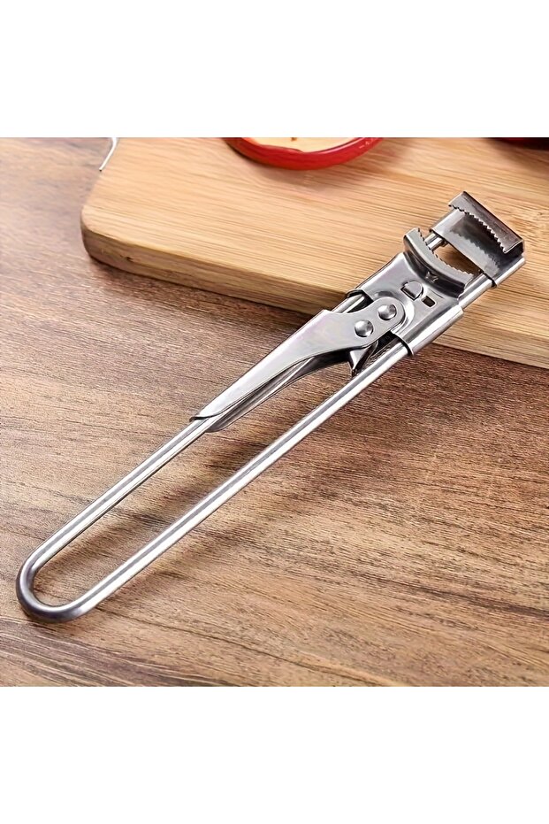 Silver Adjustable Stainless Steel Bottle Opener & Can Opener Multifunctional Kitchen Lid-Opening Too