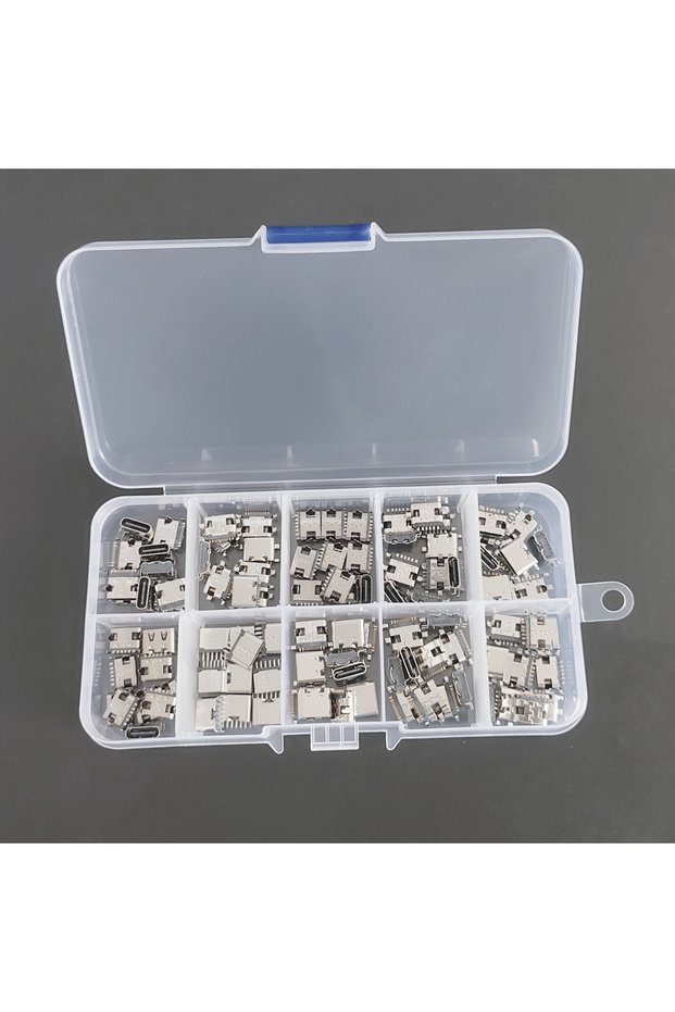 100Pcs/box 10Models USB Type C Female Socket 6/16 Pin Connector Soldering SMD SMT PCB DIY Repair USB