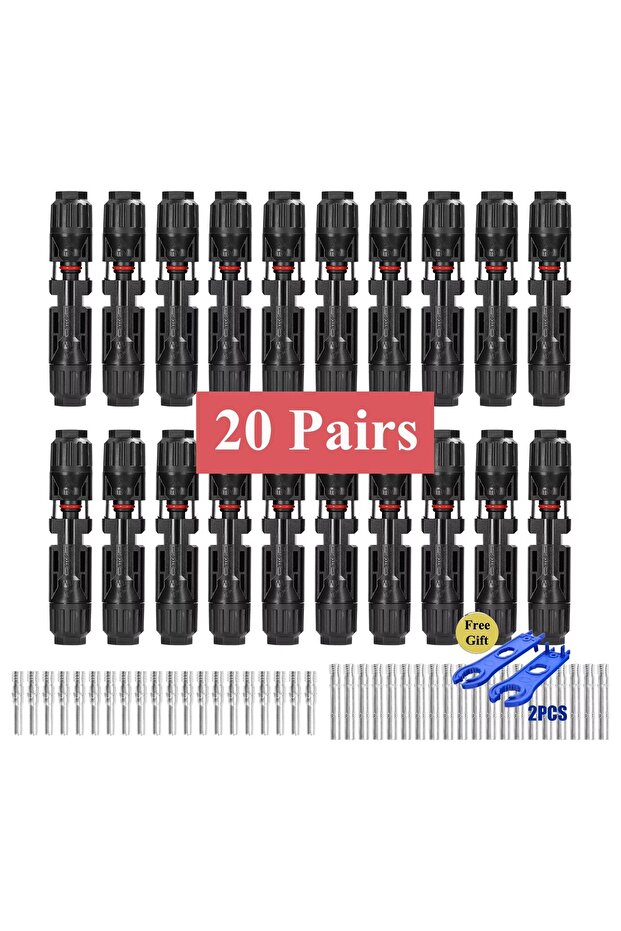 20pairs Solar PV Wire Connector 5/10/20/30/50/100 Pairs Solar Panel Connector 1000Vdc 30A Kit for PV