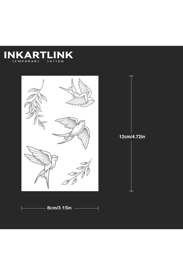 427-0812M INKARTLINK Dynamic Swallow Juice Tattoo Patch Waterproof Continuous Color Rendering 1-2 We