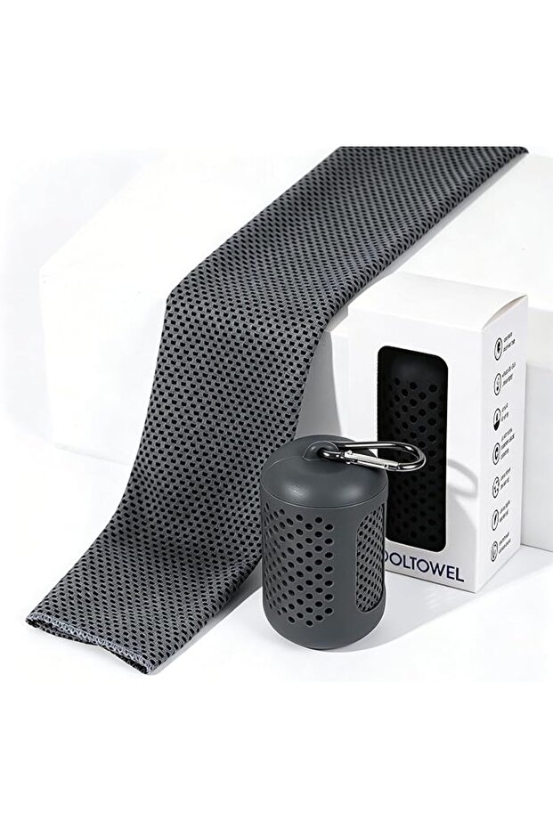 Cooling Gym Towel with Silicone Capsule Case, Portable Lightweight Microfiber Breathable Sweat Soft