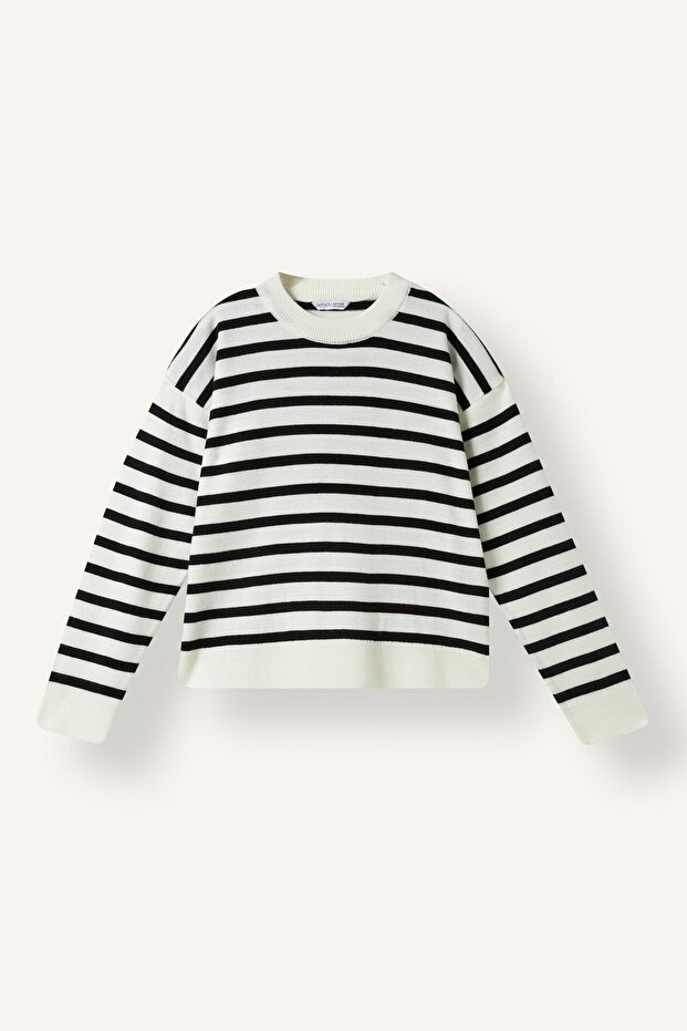 Striped Crew Neck Sweater Girls H8351A826Au