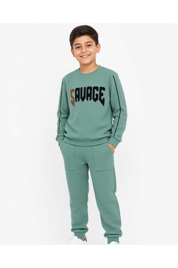 Savage Printed Boy's Suit