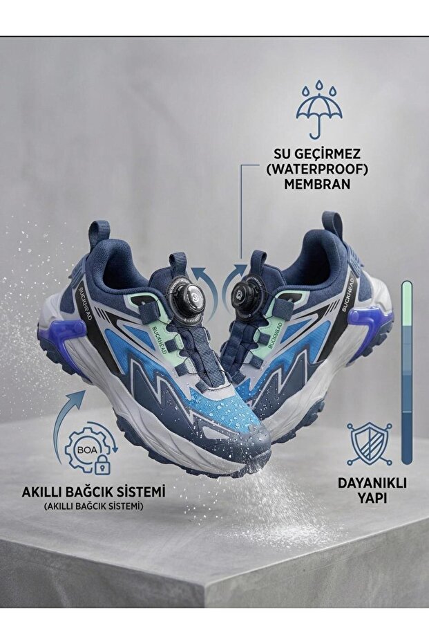 Napolyon Children's Mechanical Smart Lacing Waterproof Outdoor Shoes 3055