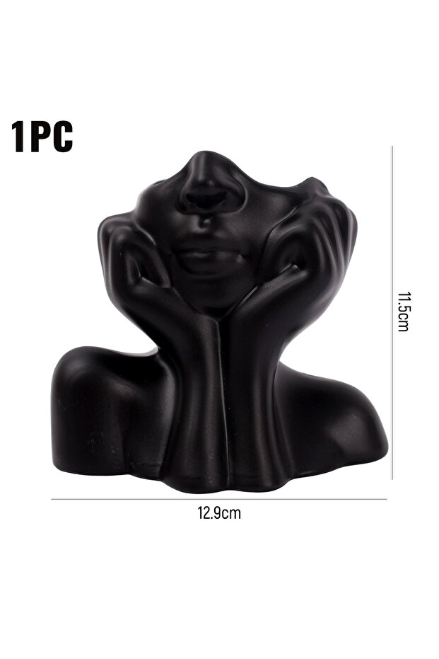 B BLACK New Face Shape Makeup Brush Holder Human Body Art Styling Office Organizers Multi Makeup Bru