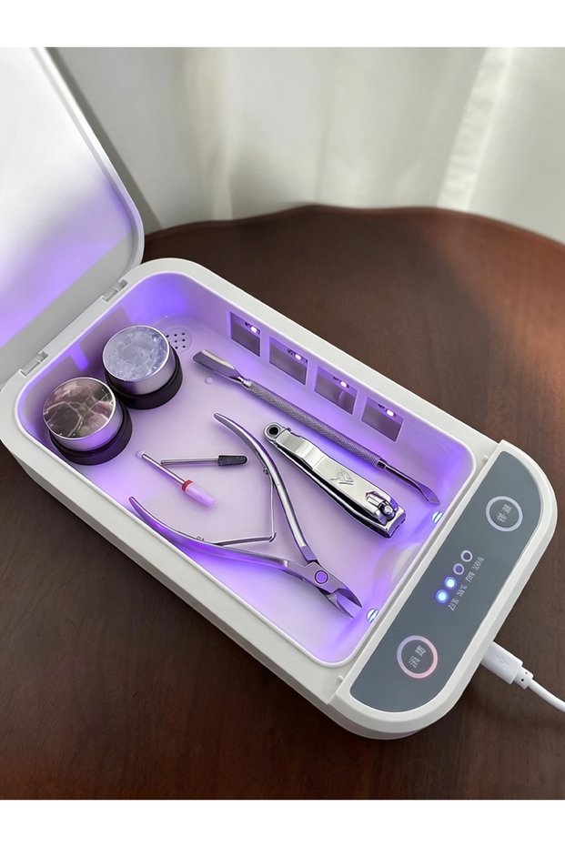 USB Type-C WHITE Multi Functional Strong Light Nail Trimming Sterilizer Intelligent and Makeup Tool