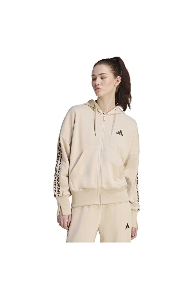 Kh1547-K W Aop 3S ft Fz Women's Jacket Beige