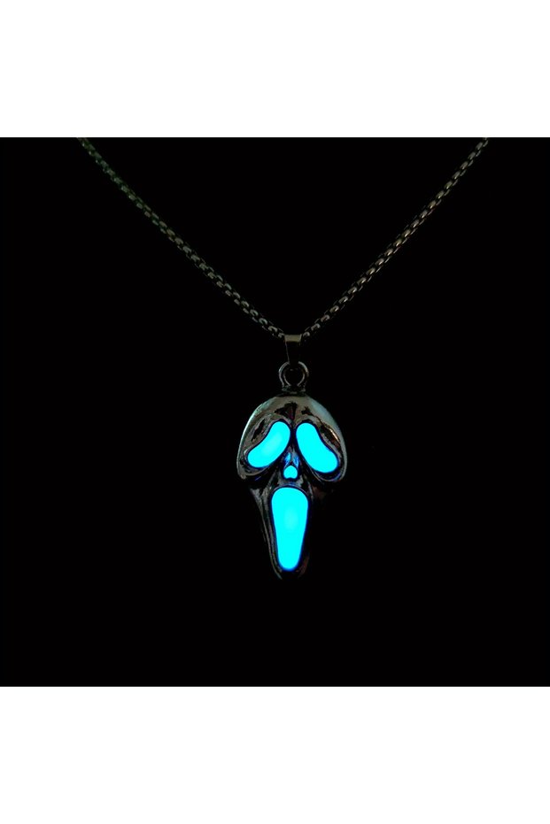 70cm P05194-2-04 An Exaggerated Skull Head Glowing Mask Pendant, An Essential Item for Halloween, Pe
