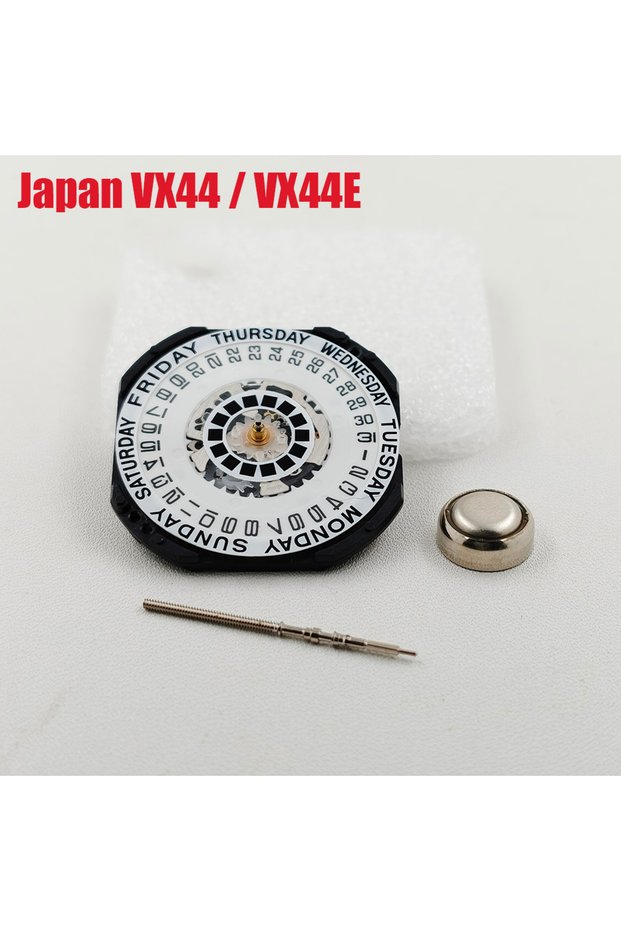 VX44 Japan VX44 Quartz Watch Movement High Precision 3 Hands Date Day Display VX44E Mechanism No Jew