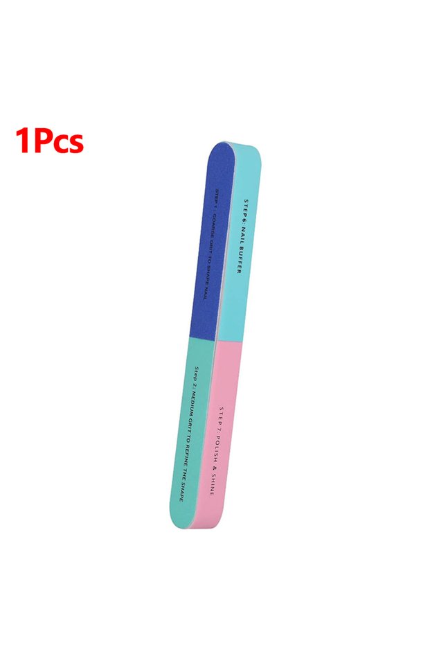 1Pcs 1/5Pcs Nail Buffer Block 7 Way Nail Files Professional Nail Care Tools Colorful Buffing Block P