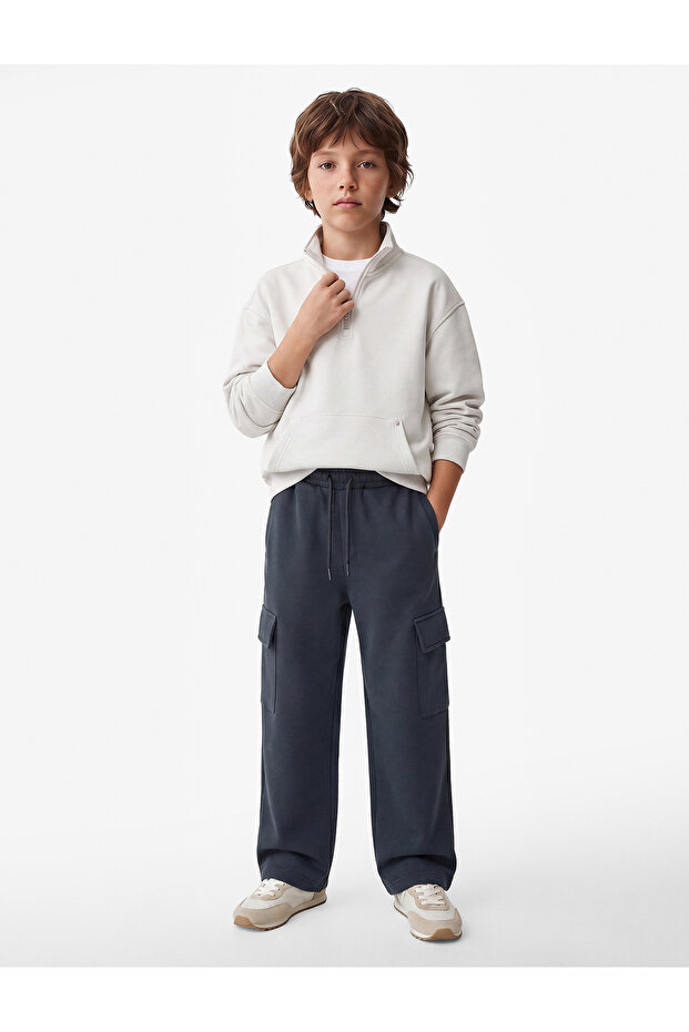 Elastic Waist Pocketed Wide Leg Sweatpants