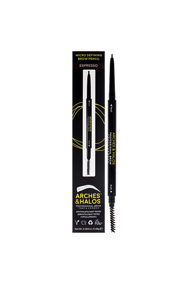 Micro Defining Brow Pencil - Espresso by Arches and Halos for Women - 0.003 oz Eyebrow Pencil