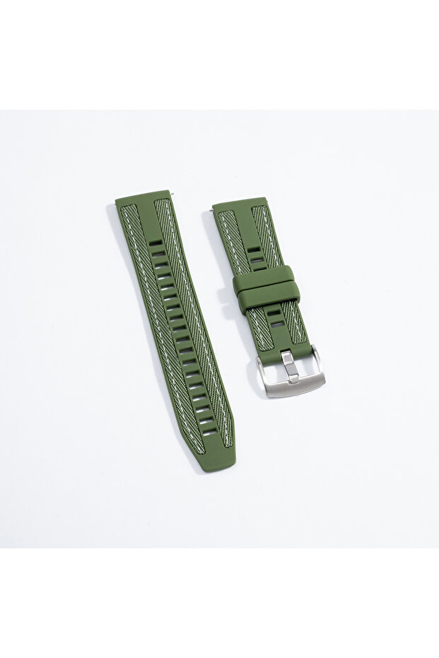 22mm watch strap 01 Spruce Green Nylon+silicone Strap For 20mm 22mm HUAWEI WATCH GT 5 4 46mm/Watch 4