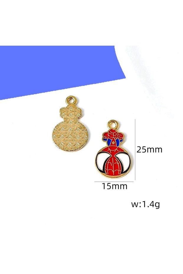 5 10pcs cartoon alloy oil drop pendant, DIY jewelry making earrings, keychain accessories