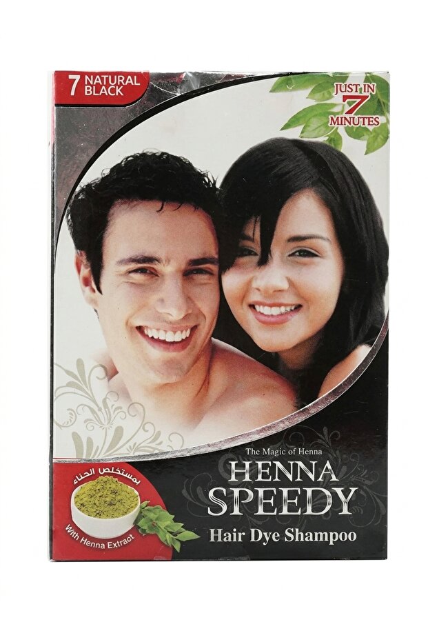 Hair Dye Shampoo 7, Natural Black for Men & Women- 30ml