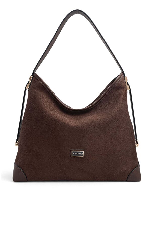 Brown - Brown Suede Women's Shoulder Bag Sp1285