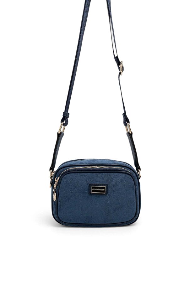 Navy Blue - Navy Blue Suede Women's Crossbody Bag Sp1111