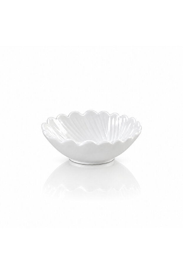 Parrot 1 Piece White Oval Mini Sauce Bowl – Floral Patterned Jam Bowl and Breakfast Serving Bowl