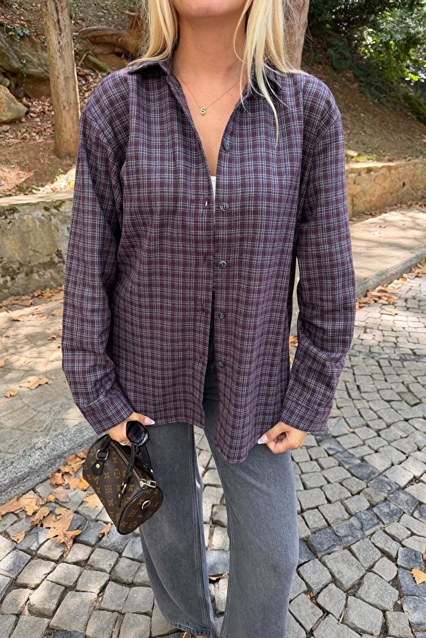 Plaid Pattern Long Sleeve Shirt
