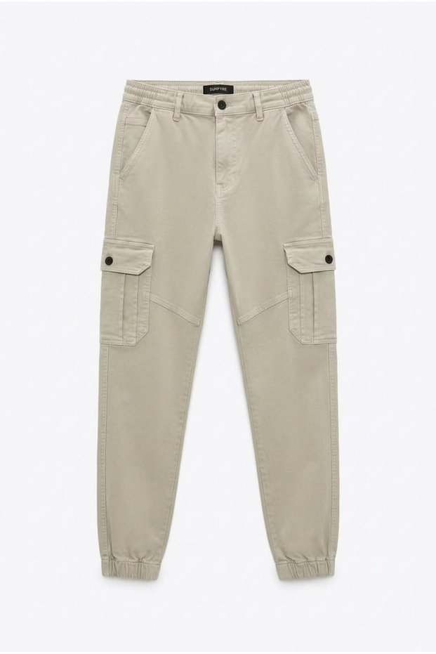 Double Pocket Dty Elastic Cargo Jogger Pants Sun513