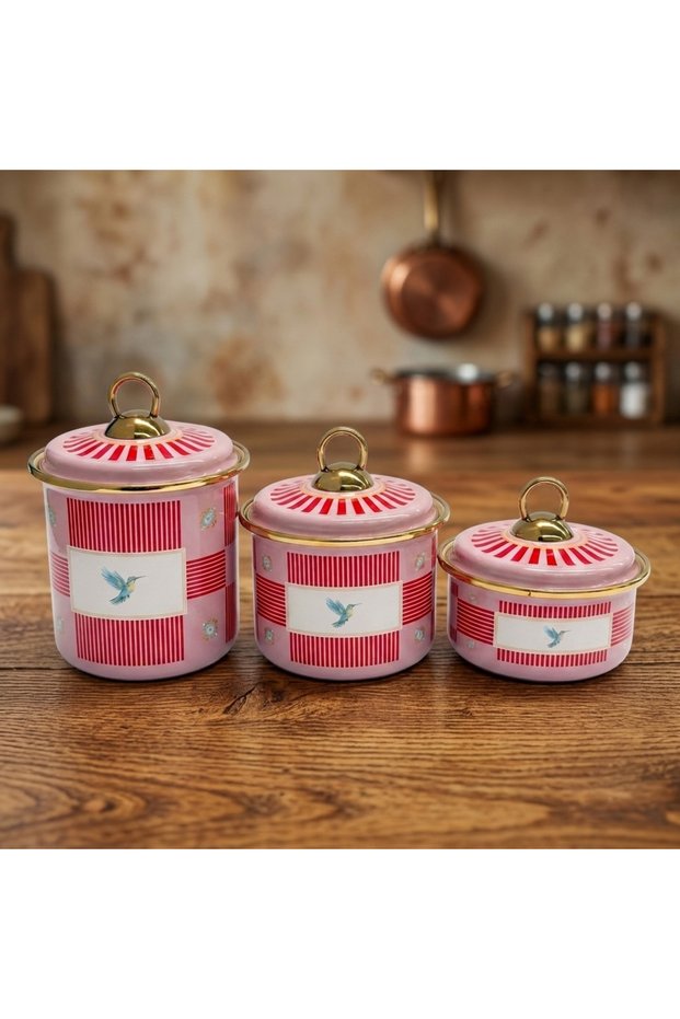 Enamel Storage Spice Jar Set