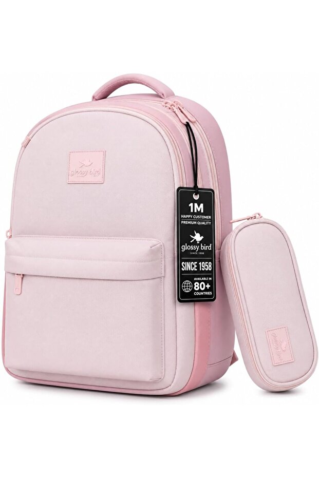 School Backpack Set for Boys & Girls, 2 Piece Kids Backpack with Pencil Case, Multi Pocket School Bag, Student Book Bag, Travel & Everyday Backpack Set