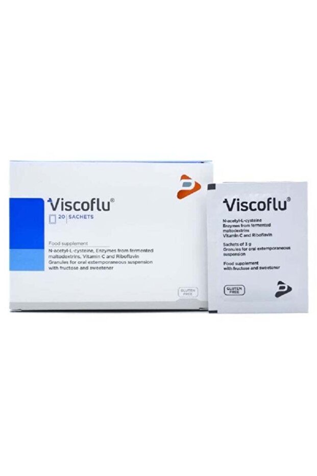 ViscoFlu Oral Granules Sachets 20s, N-Acetyl-L-Cysteine with Vitamin C & Riboflavin, Respiratory & Antioxidant Support