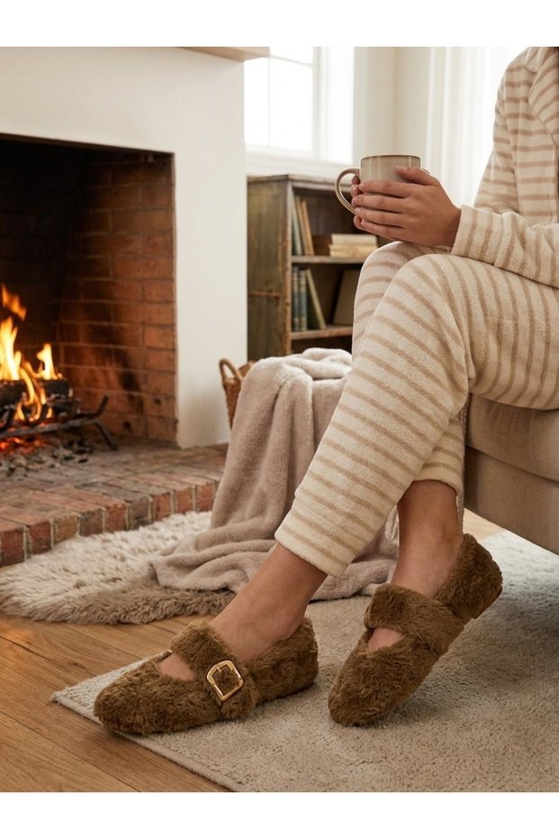 Soft Elastic Women's Home Slippers Winter Wool Inside Home Shoes Slippers Dowry Bundle Promise Engagement Shoes