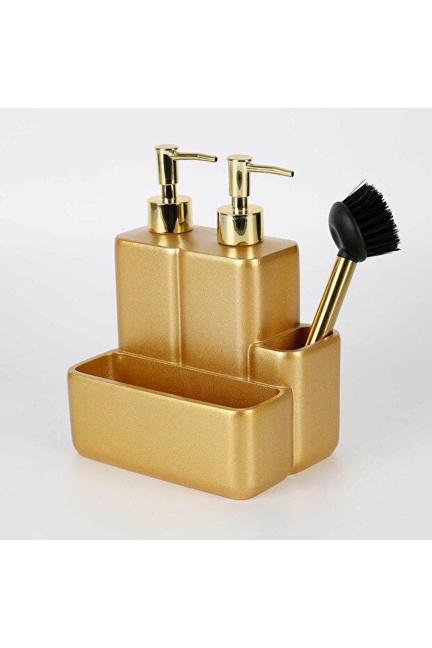 Iris Two-Fluid Sponge Holder Gold