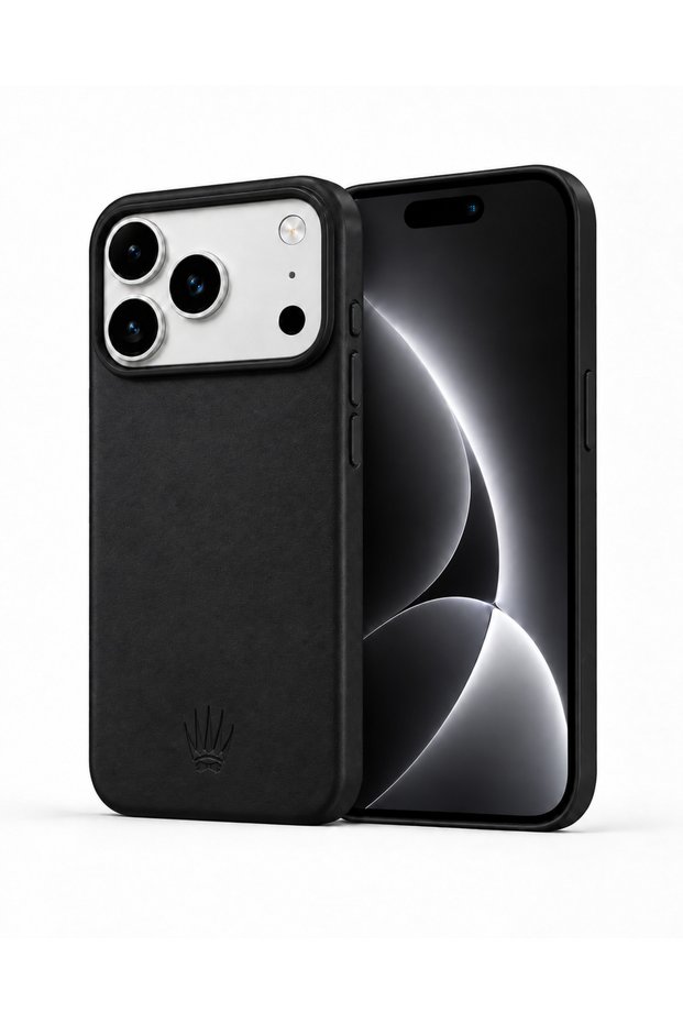 Bexocase iPhone 18 Pro Max Black Leather Case with Magnetic Features