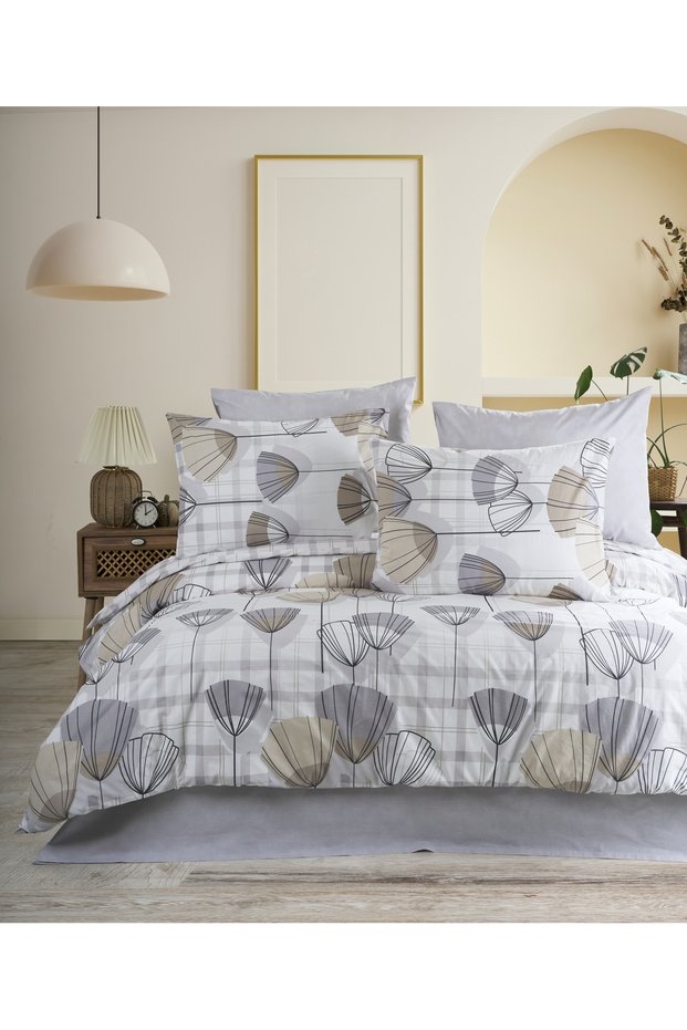 Poplin 100% Cotton Double Bedding Set Livia